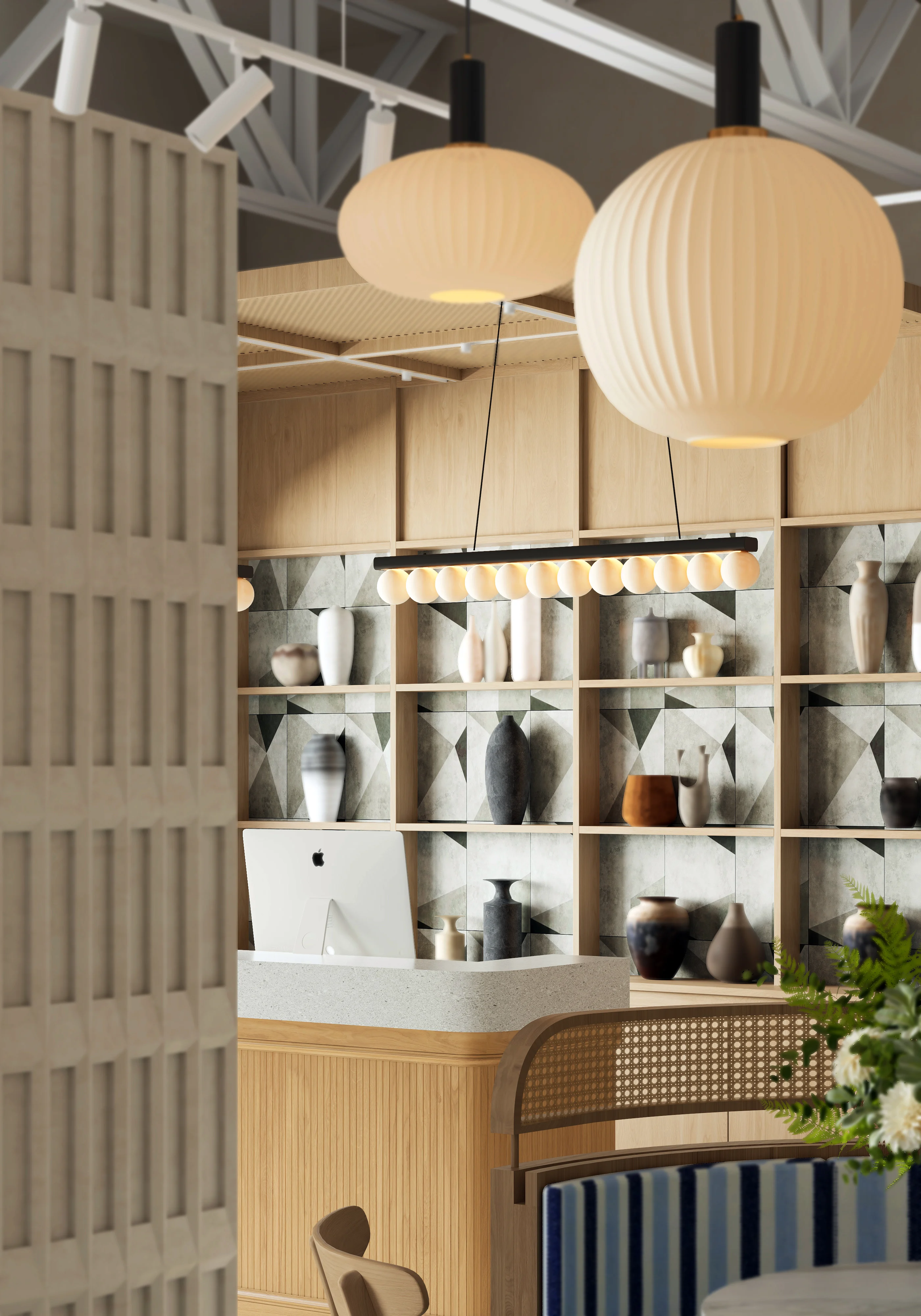 小面积餐厅坪效神器——弧形墙