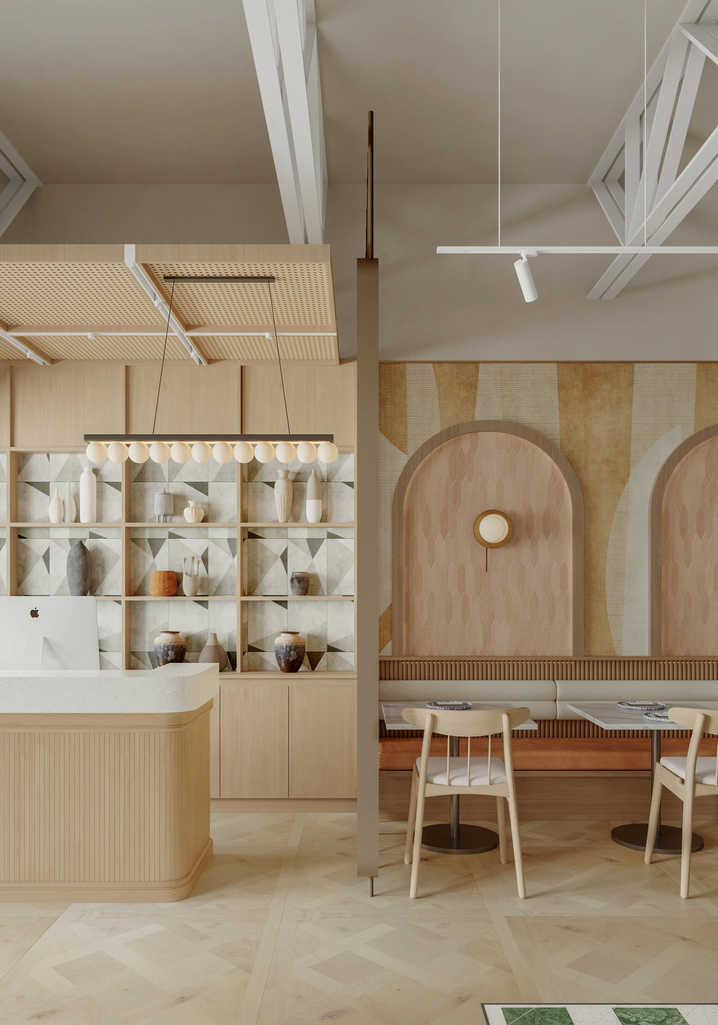 原木风与灯光的奢华搭配